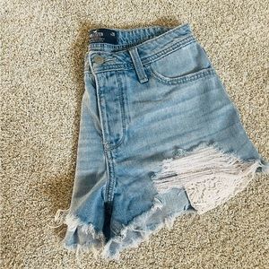 Hollister Light Wash Denim Shorts